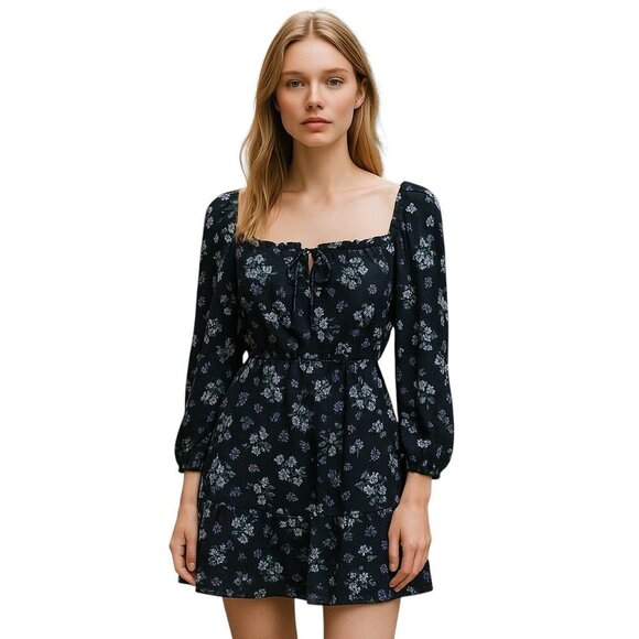 cupcakes & cashmere Dresses & Skirts - Cupcakes and Cashmere Floral Mini Black Dress Small NWT